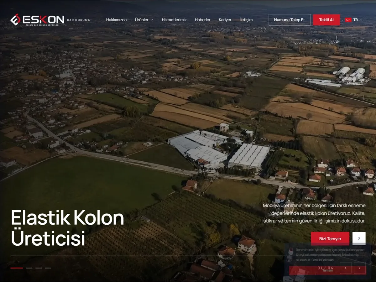 Eskon Dar Dokuma web sitesi